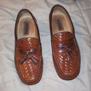 Florsheim Men's Brown Leather Loafers with Tassels - Size 10.5